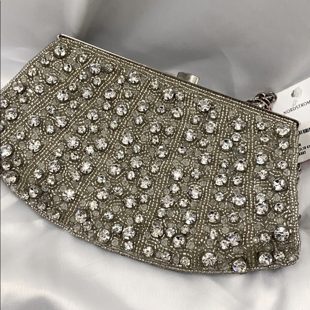 Nordstrom clear crystal clutch bag